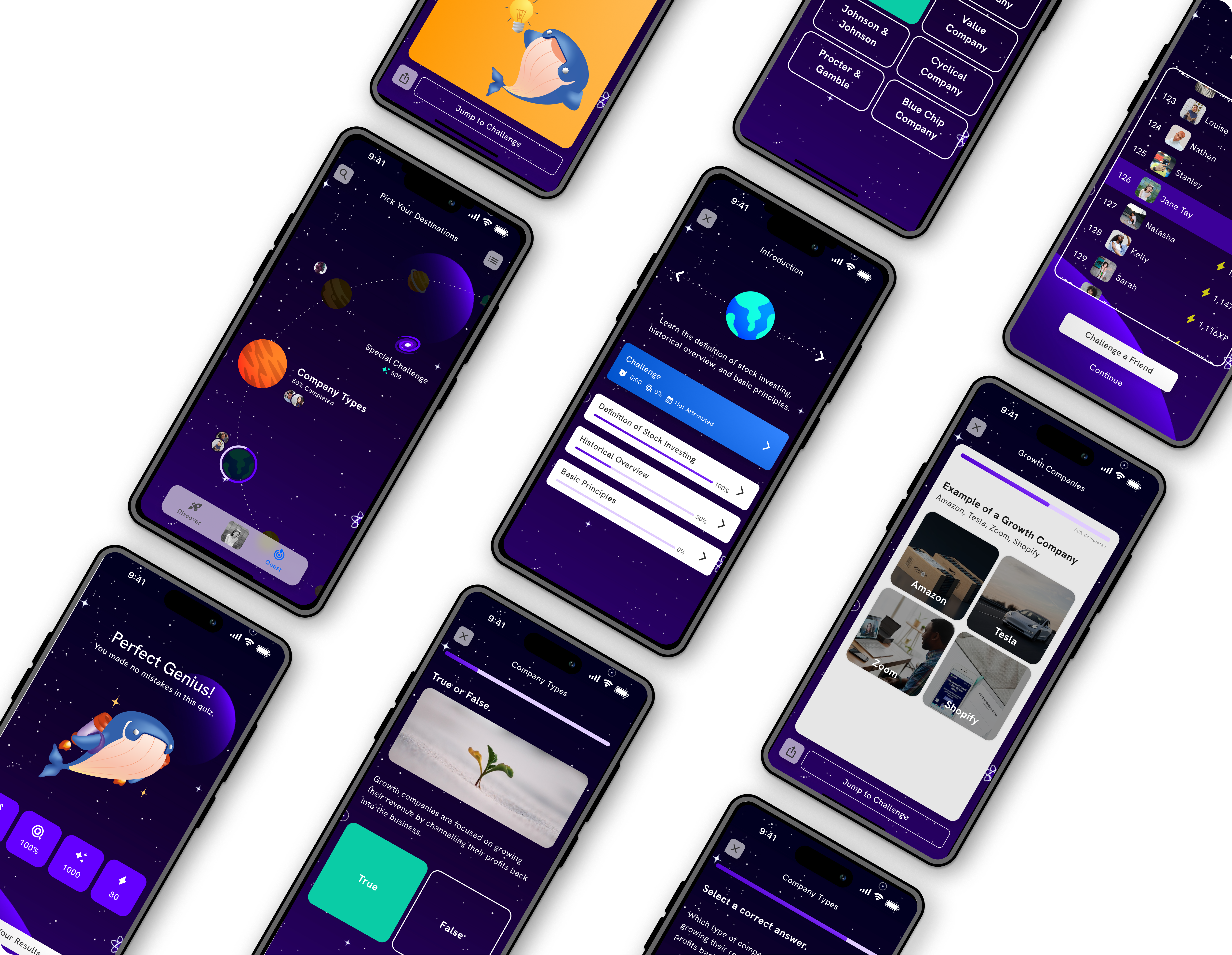 High-fidelity prototype of the GoodWhale learning module